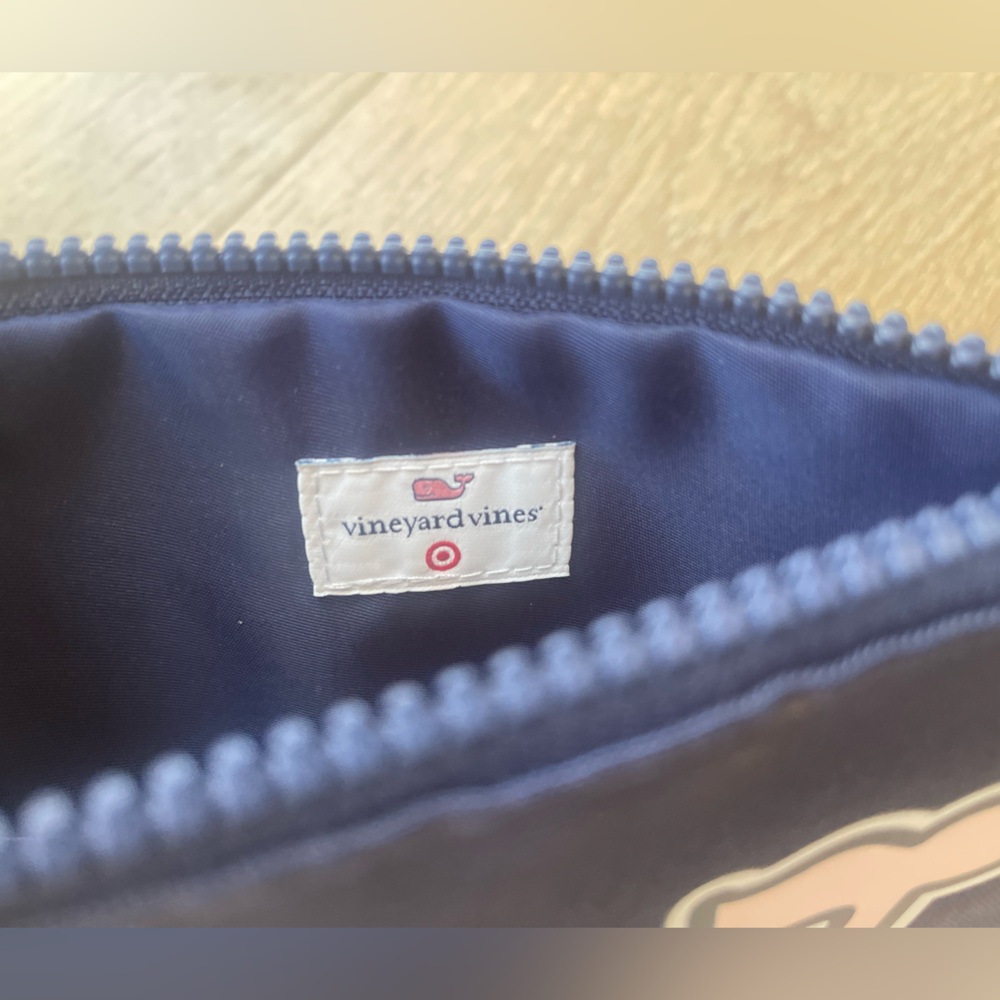 Vineyard Vines X Target Navy Pink Whale Wristlet Pouch Bag View 4